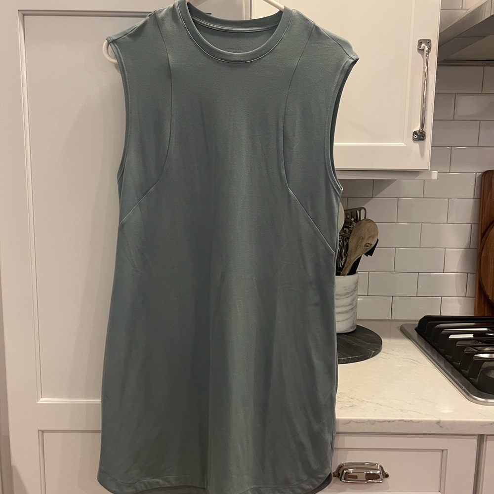 Varley Naples Dress in Mineral Green
